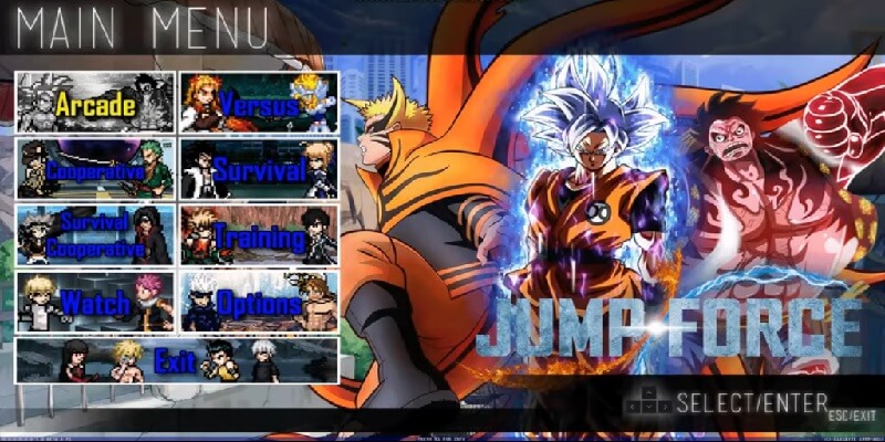 RELEASE‼️ JUMP FORCE MUGEN APK V.8 Full Character 